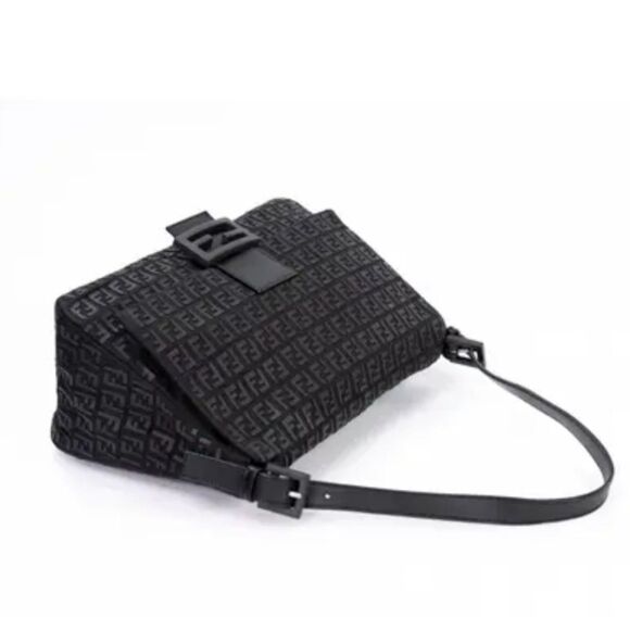 Fendi Vintage Rare Black Zucca-Print Canvas Mama Forever 1980-90 - Picture 2 of 15